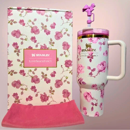 Stanley x LoveShackFancy 40 oz Ribbon Rosa Quencher – Authentic
